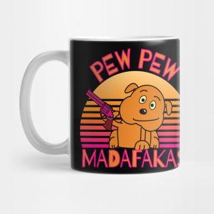 Funny Dog With Gun Mug